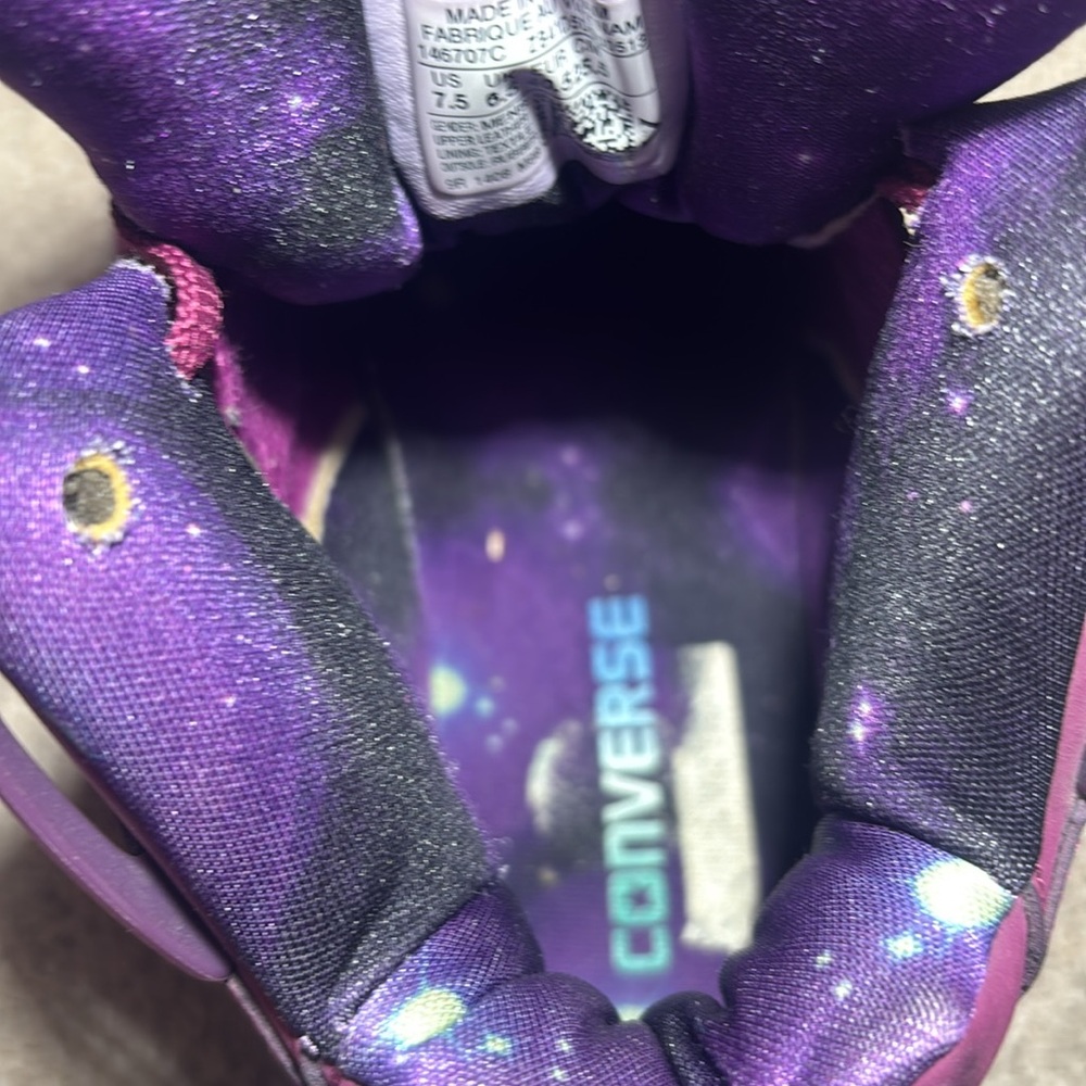 Converse cons aerojam Purple invader Sneakers galaxy lace up mid monstar space - Picture 9 of 10